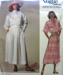 1548 VOGUE RALPH LAUREN ASYMMETRIC TOP, LONG DIRNDL SKIRT, SASH PATTERN 12